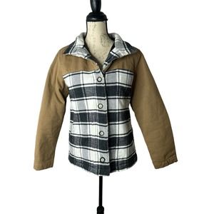 Womens KAVU Plaid / Canvas‎ Highland Insulated Jacket Sz M
